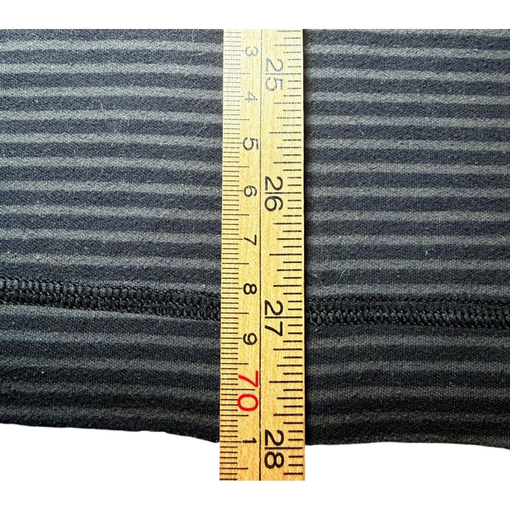 Lululemon Velocity Long Sleeve Shirt Hyper Stripe Black Grey Mens XL Athletic - Picture 8 of 8